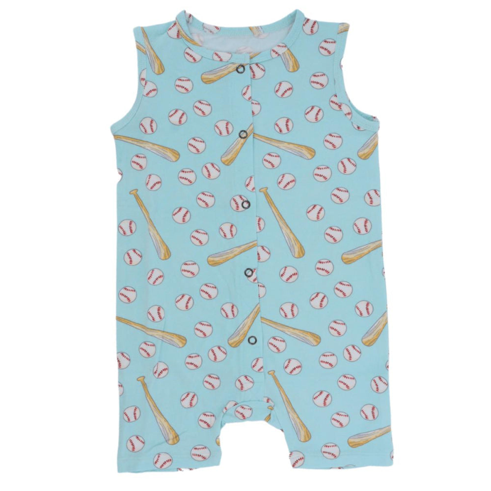 Tank Romper - Little Slugger Aqua - Romper