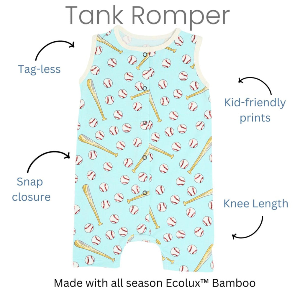 Tank Romper - Little Slugger Navy - Romper