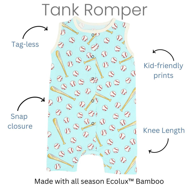 Tank Romper - Little Slugger Navy - Romper