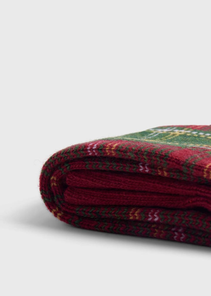 Tartan Boot Sock - Red - ONE SIZE - Socks