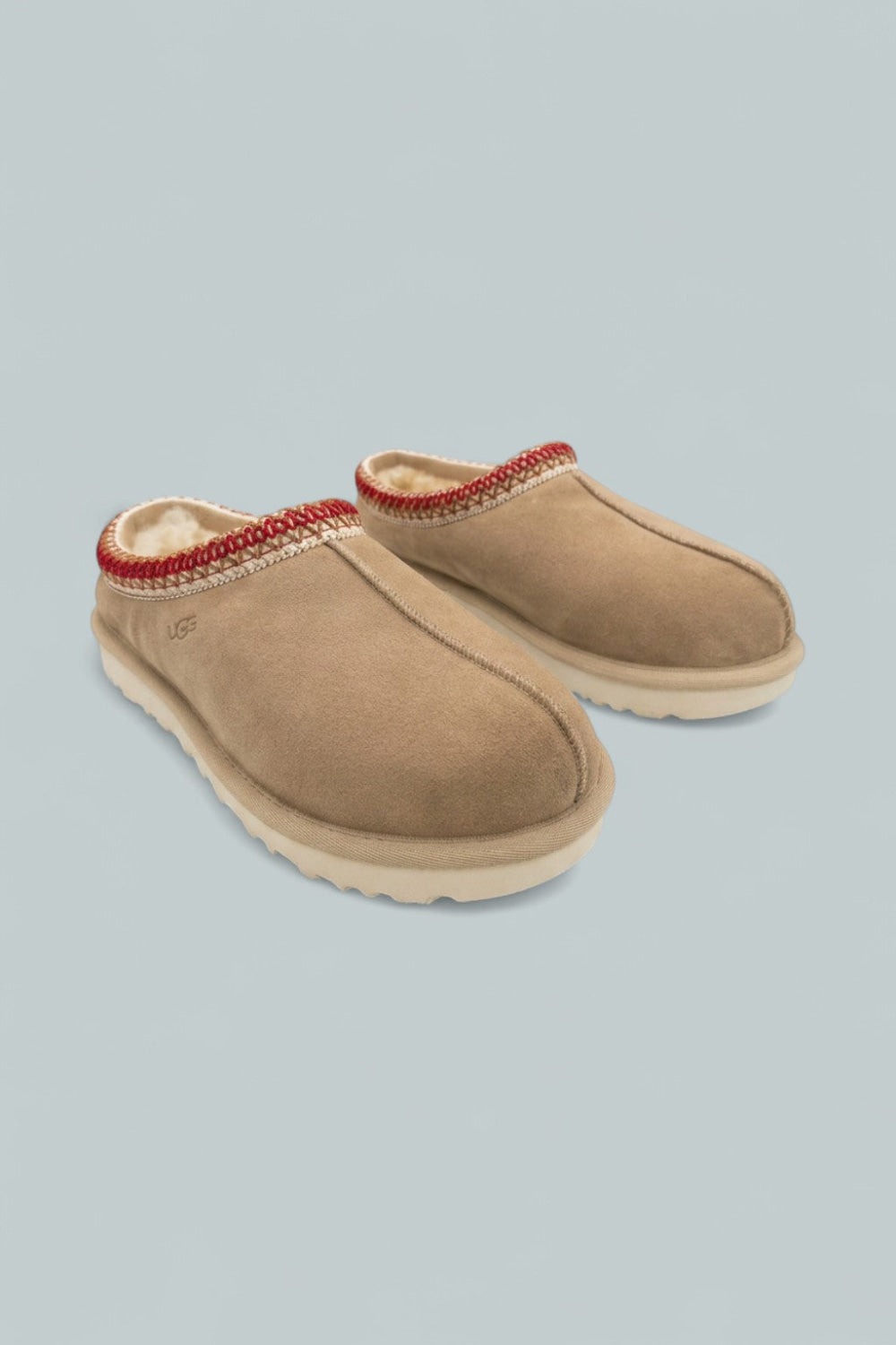 Tasman Caspian Slipper - Sand/Dark Cherry - 8 - Slip-On