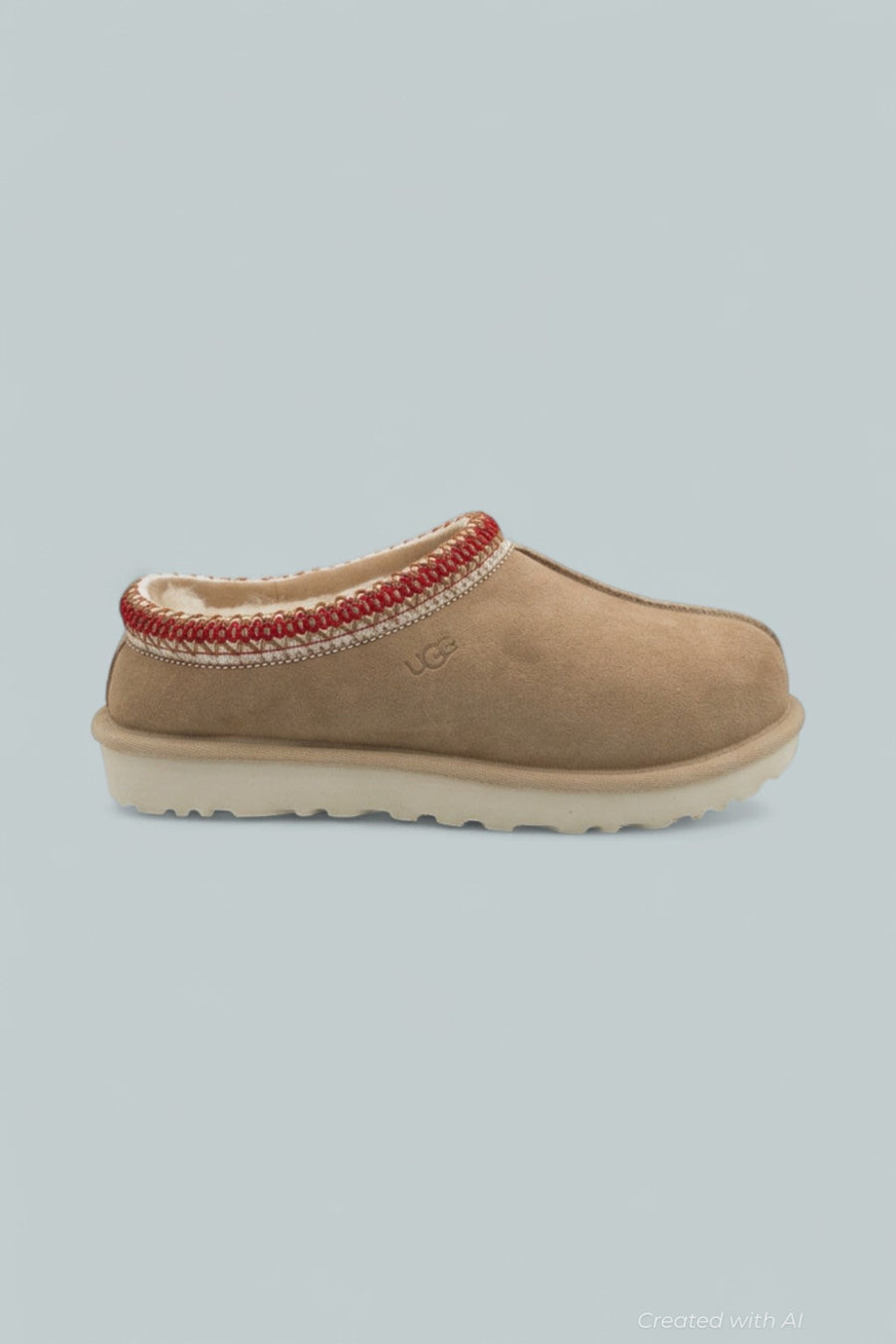 Tasman Caspian Slipper - Sand/Dark Cherry - 8 - Slip-On
