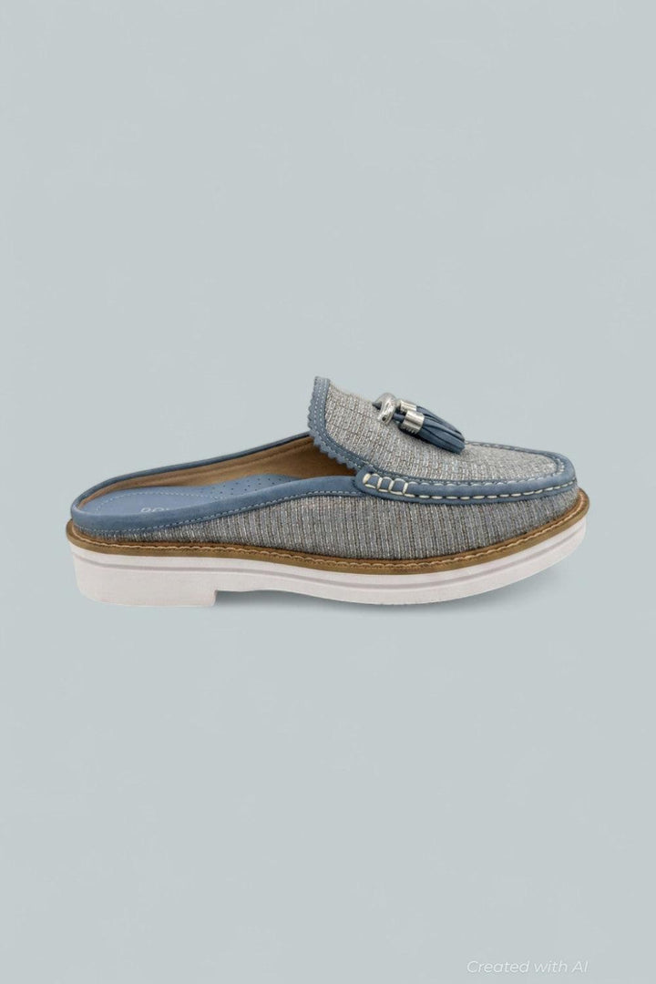 Tassel Mule Loafers - Denim - 8.5 - Sandals