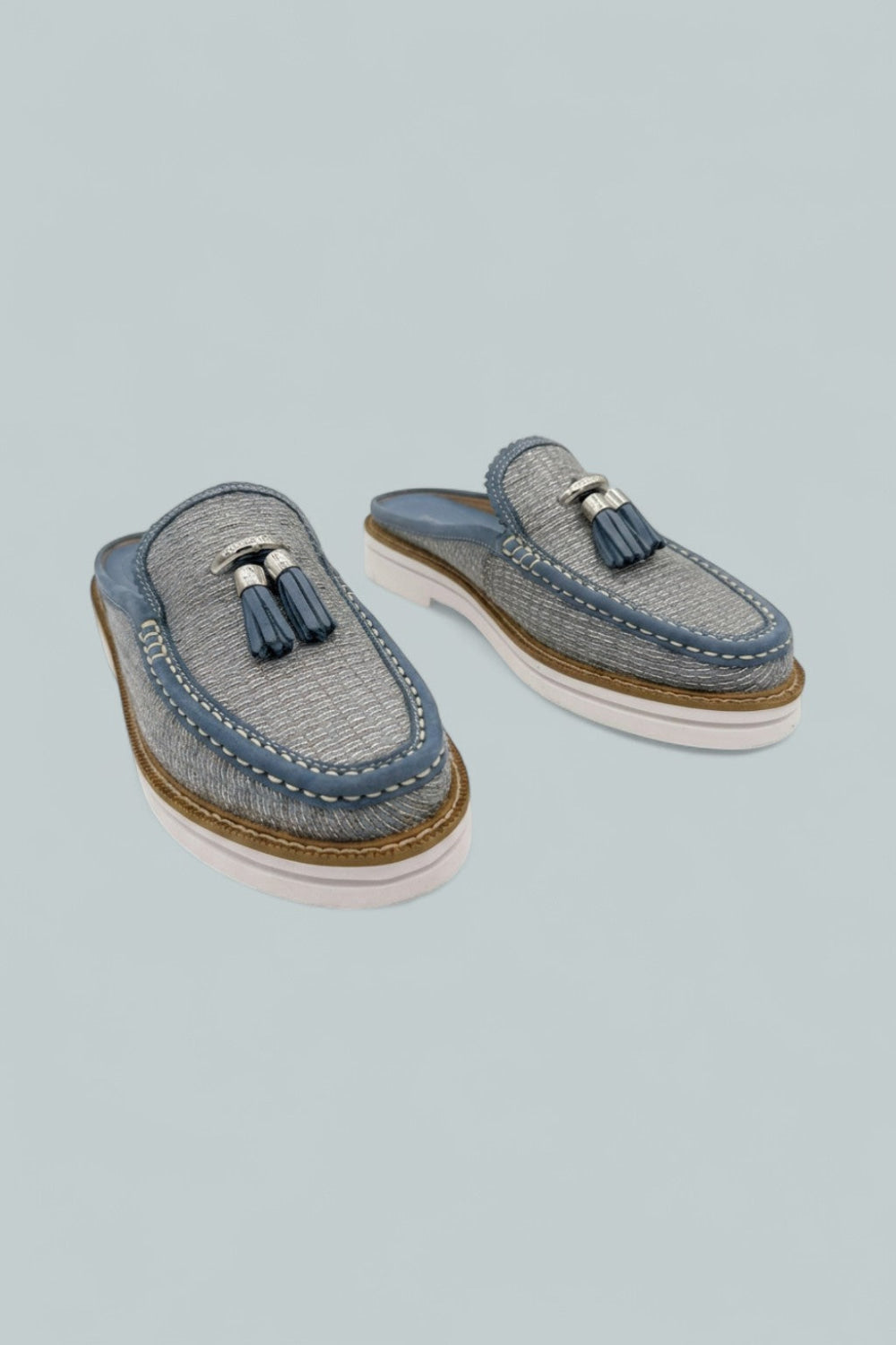 Tassel Mule Loafers - Denim - 8.5 - Sandals