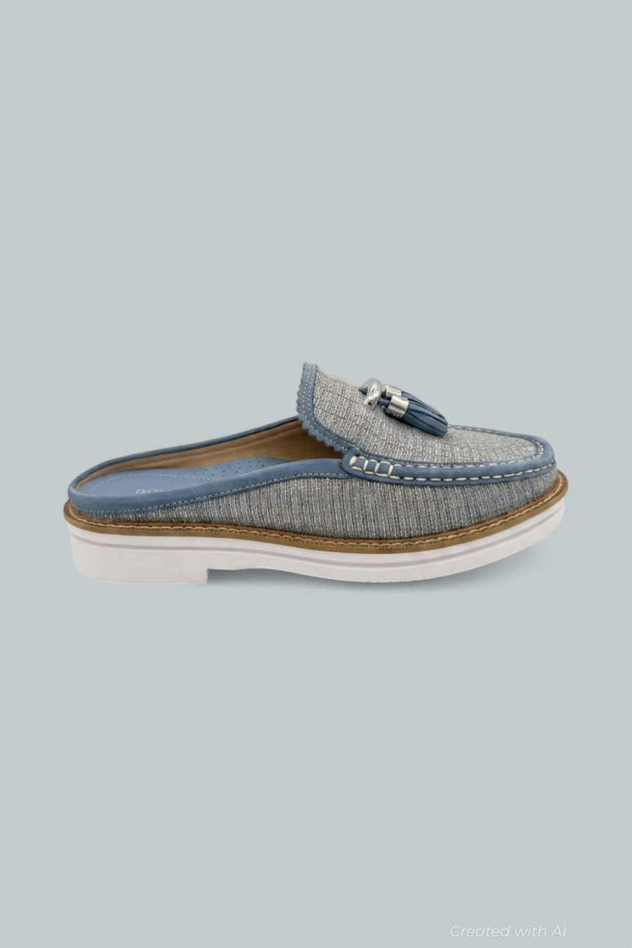 Tassel Mule Loafers - Denim - 8.5 - Sandals