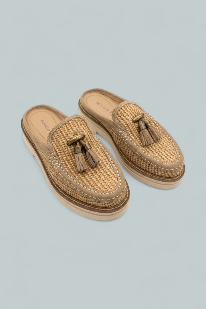 Tassel Mule Loafers - Tobacco - 6.5 - Mules