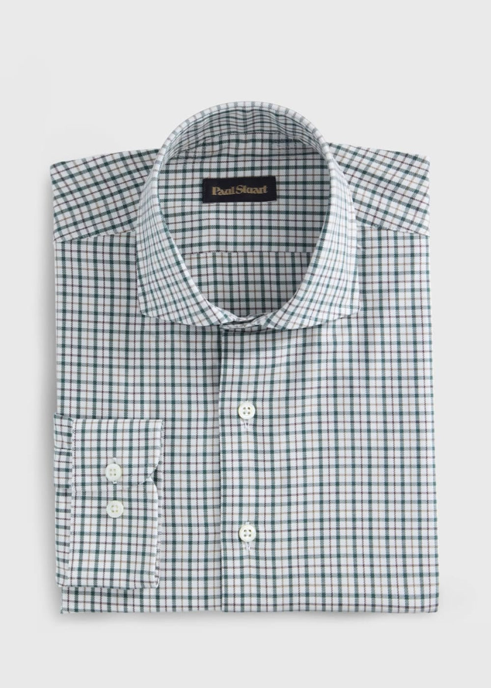Tattersall Check Sport Shirt - Brown/Green - Collared Shirt
