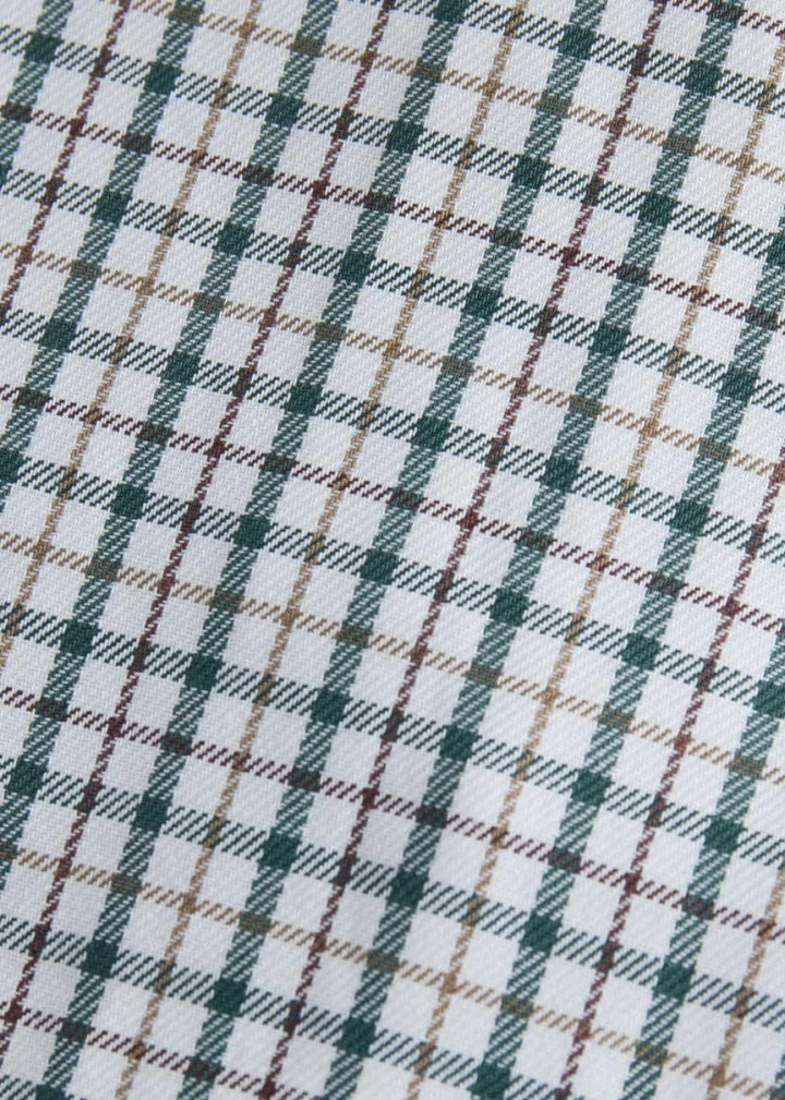 Tattersall Check Sport Shirt - Brown/Green - Collared Shirt
