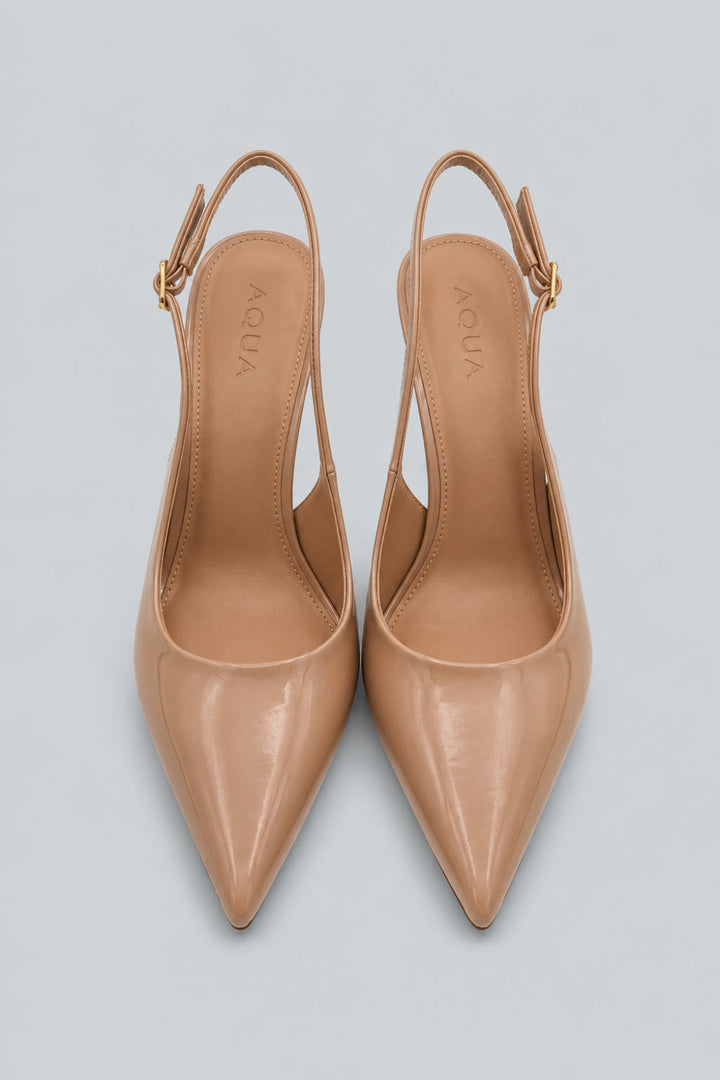 Taylr Pumps Exclusive - Tan Patent - 8 - Slingback