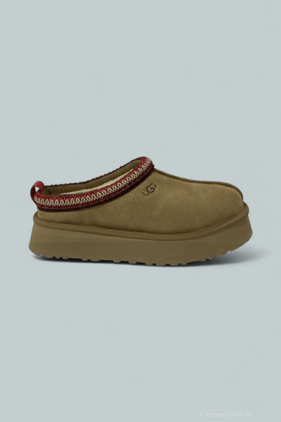 Tazz Women’s Embroidered Platform Slipper - [brown] - 11 - Clog