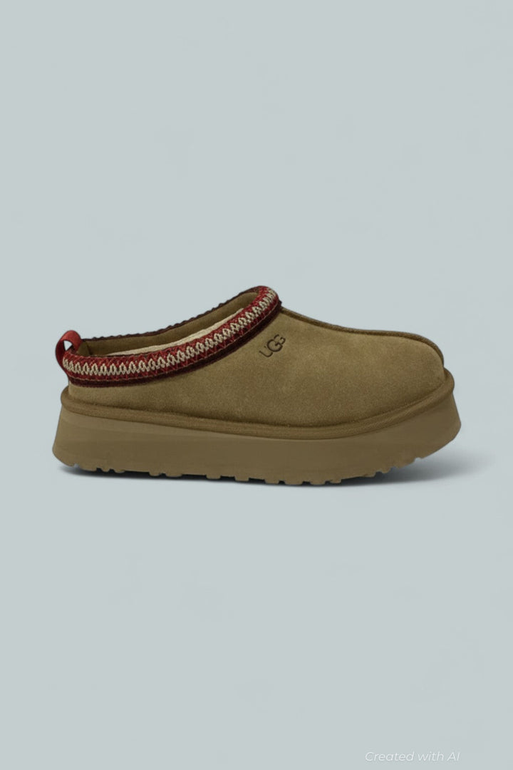 Tazz Women’s Embroidered Platform Slipper - [brown] - 11 - Clog