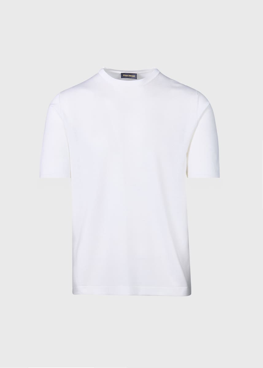 Silk Short Sleeve T-Shirt - White