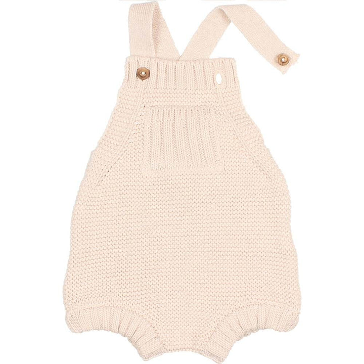 Newborn Sweater Knit Romper - Cream Pink