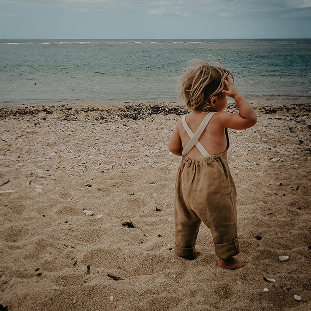 The Linen Overall - Camel One Pieces The Simple Folk 