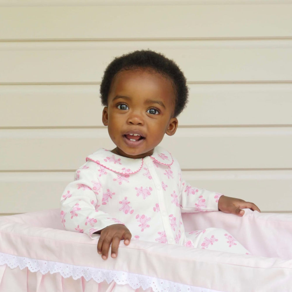 Teddy Babygro - Pink - 1m - Footies