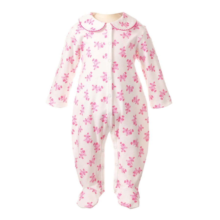 Teddy Babygro - Pink - 1m - Footies