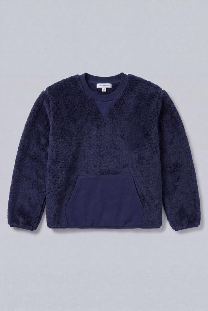 Teddy Fleece Pullover - Navy - Pullover