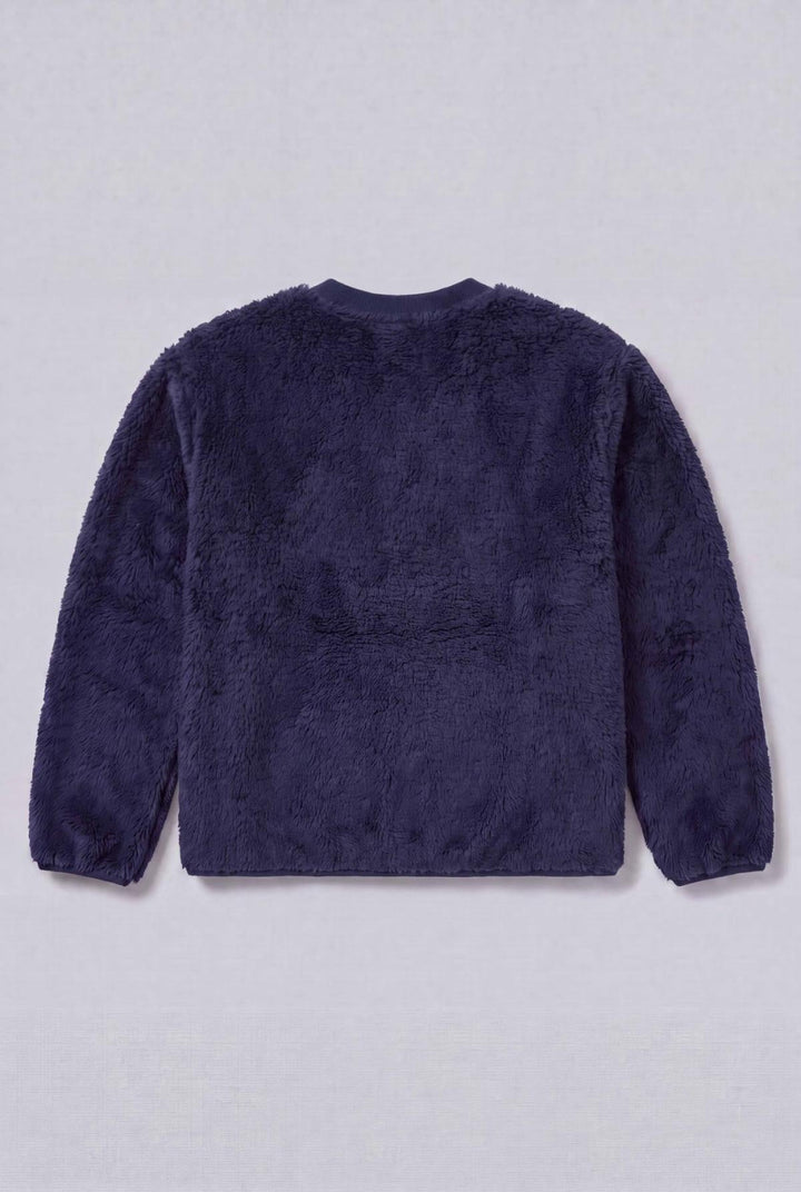 Teddy Fleece Pullover - Navy - Pullover