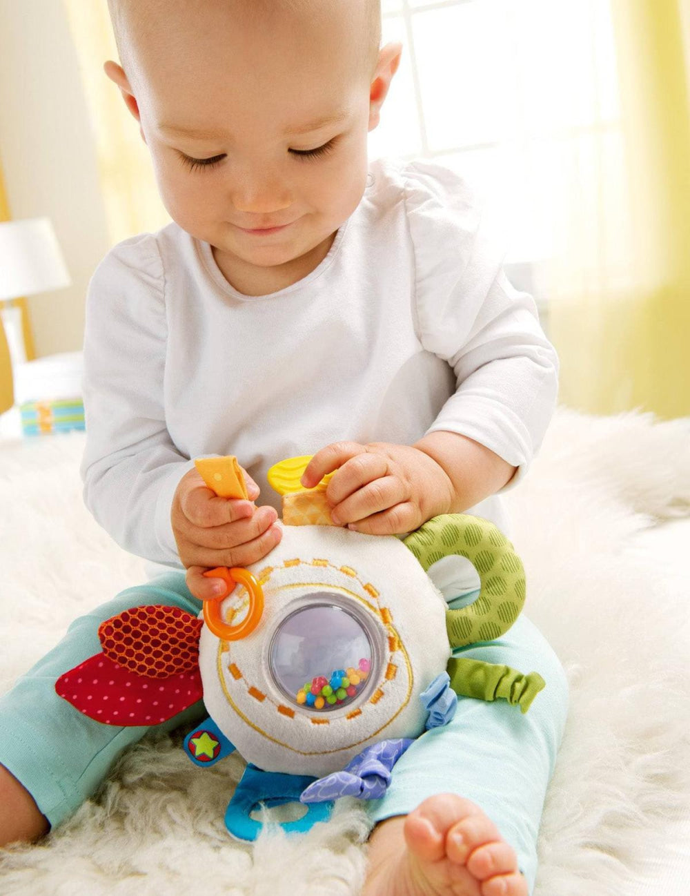 Teether Cuddly Rainbow Round Activity Toy - ’Teether - Baby Kids Adult’