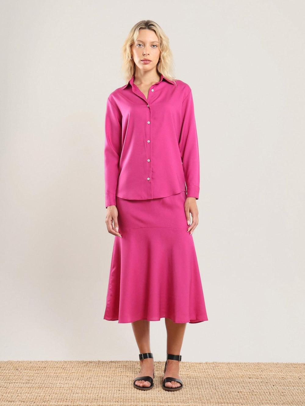 Tencel Button Up - Bougainvillea - Button Down Shirt