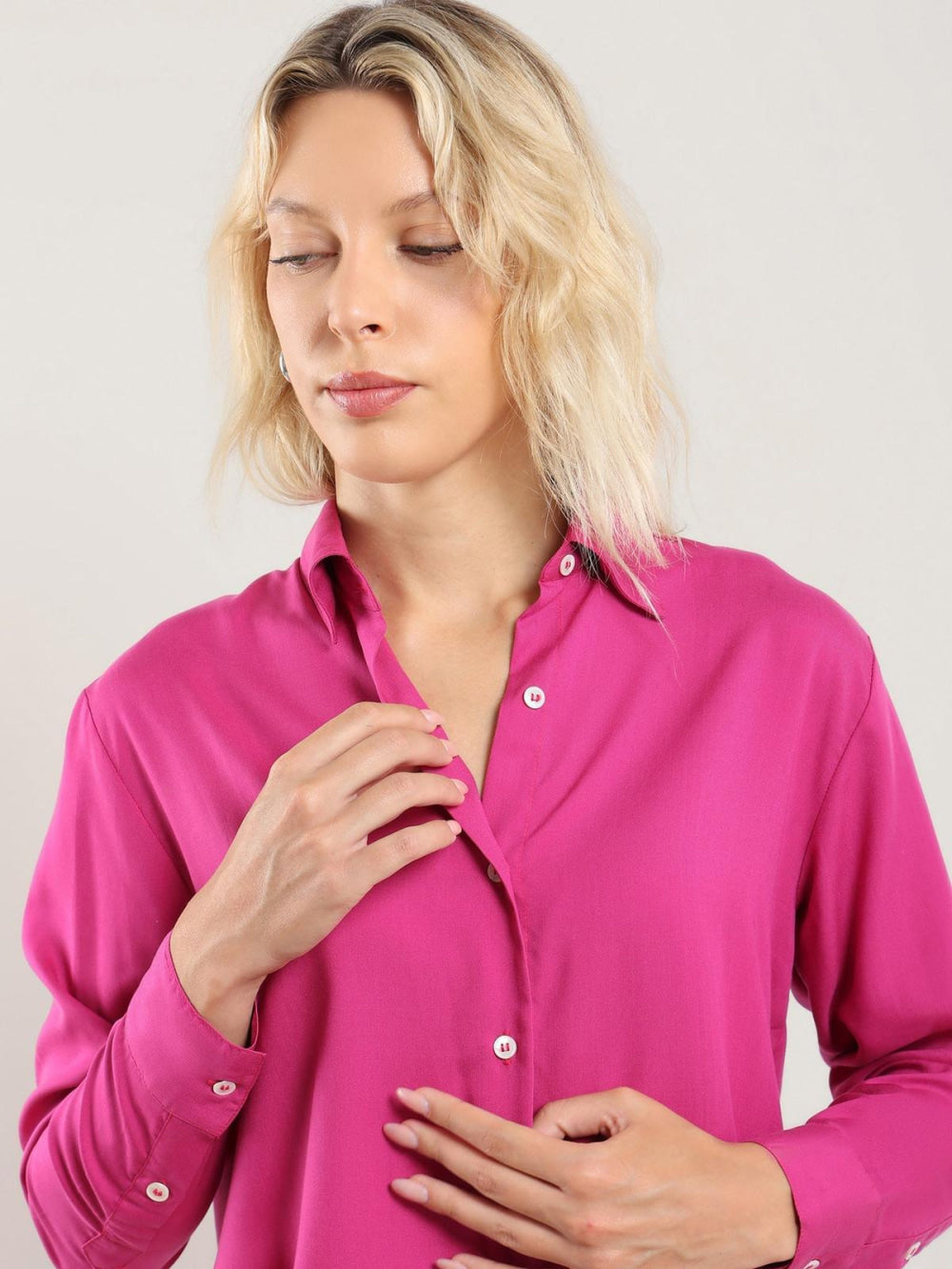 Tencel Button Up - Bougainvillea - Button Down Shirt