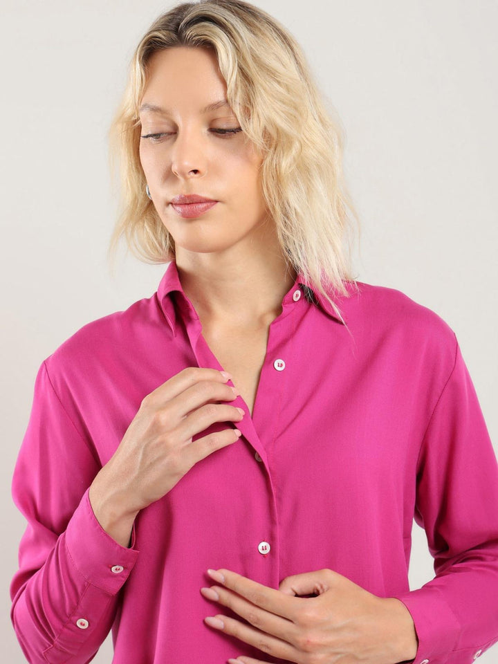 Tencel Button Up - Bougainvillea - Button Down Shirt