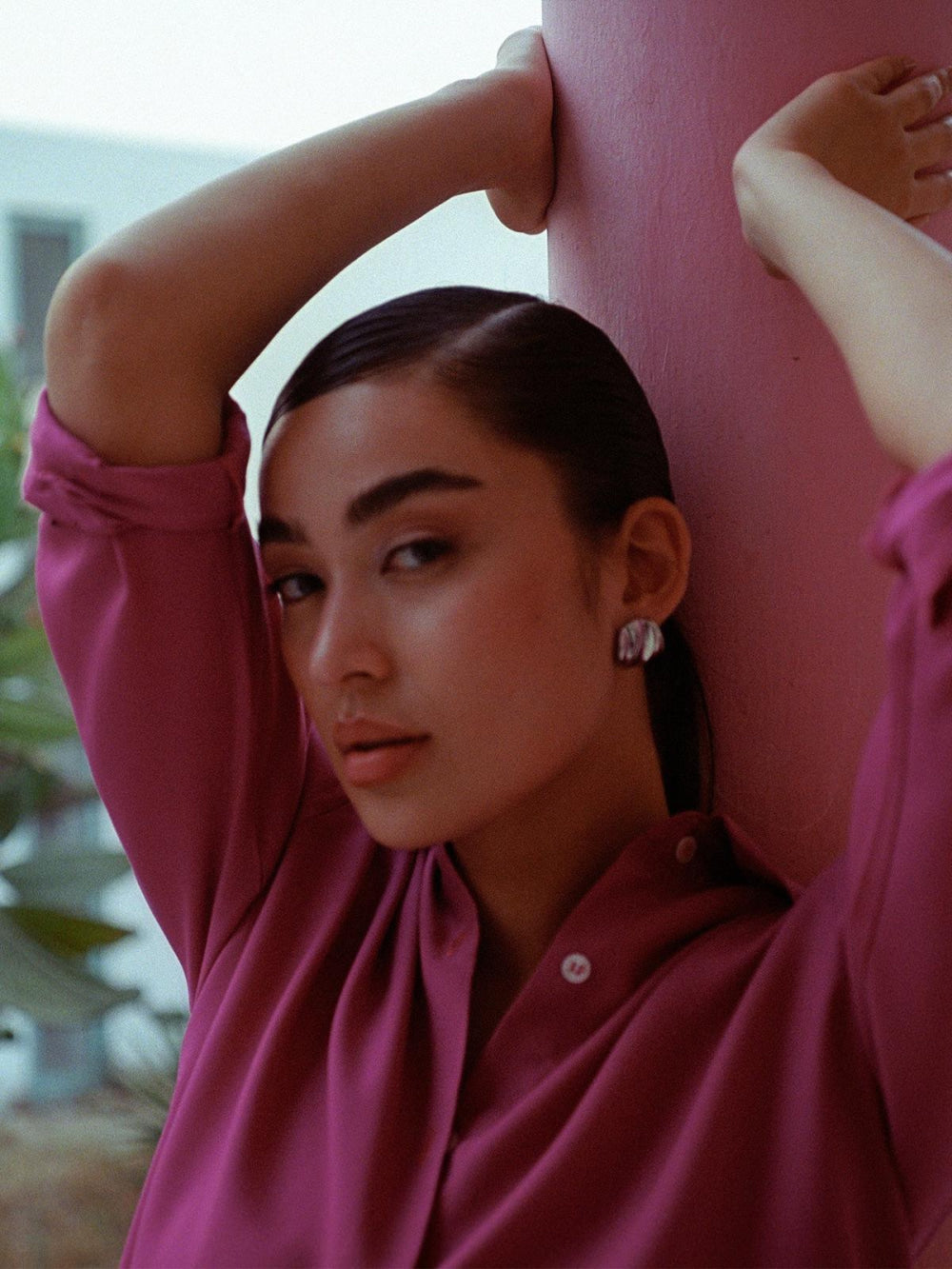 Tencel Button Up - Bougainvillea - Button Down Shirt
