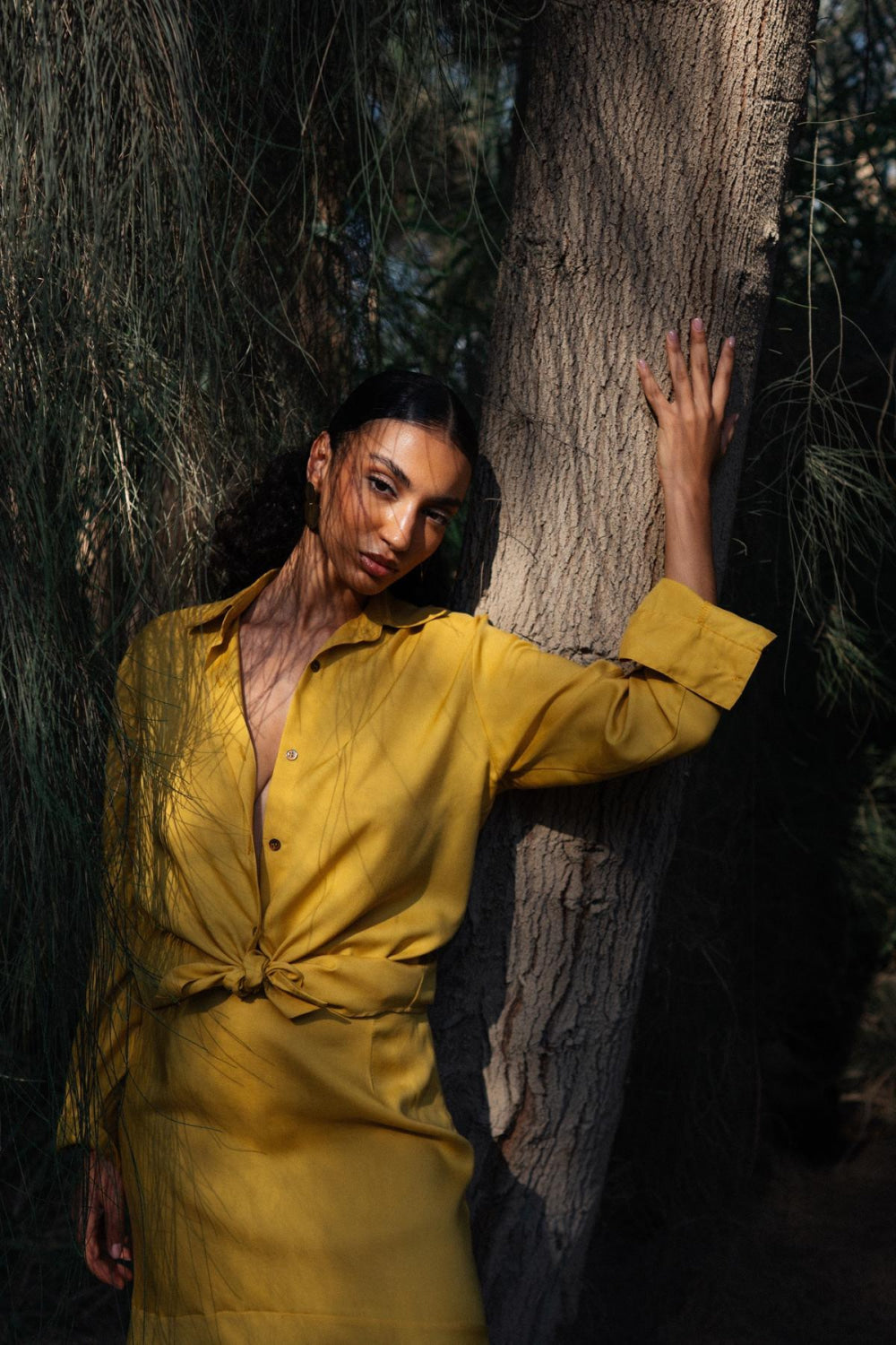 Tencel Button Up - Honey - Button Down Shirt