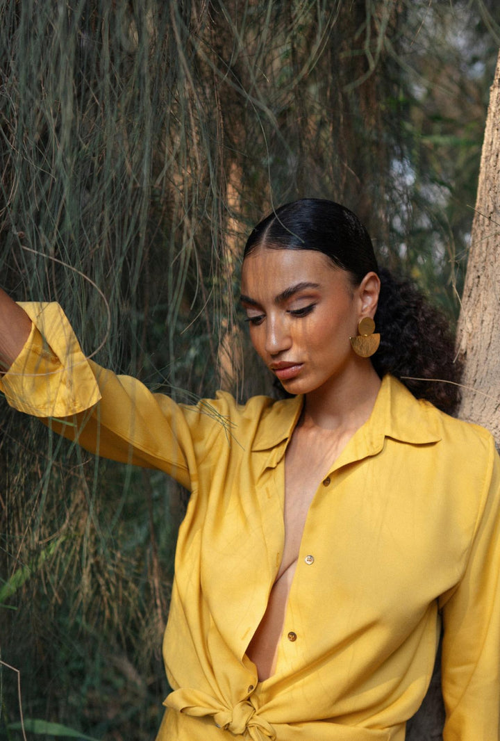 Tencel Button Up - Honey - Button Down Shirt