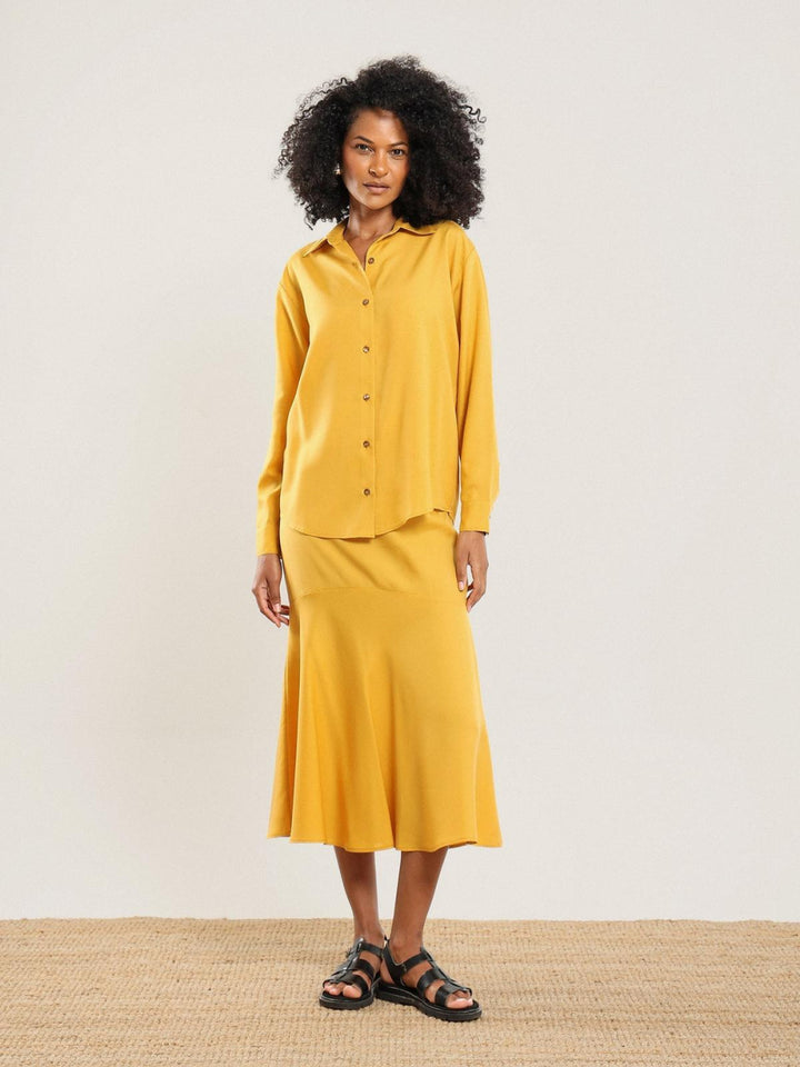 Tencel Button Up - Honey - Button Down Shirt
