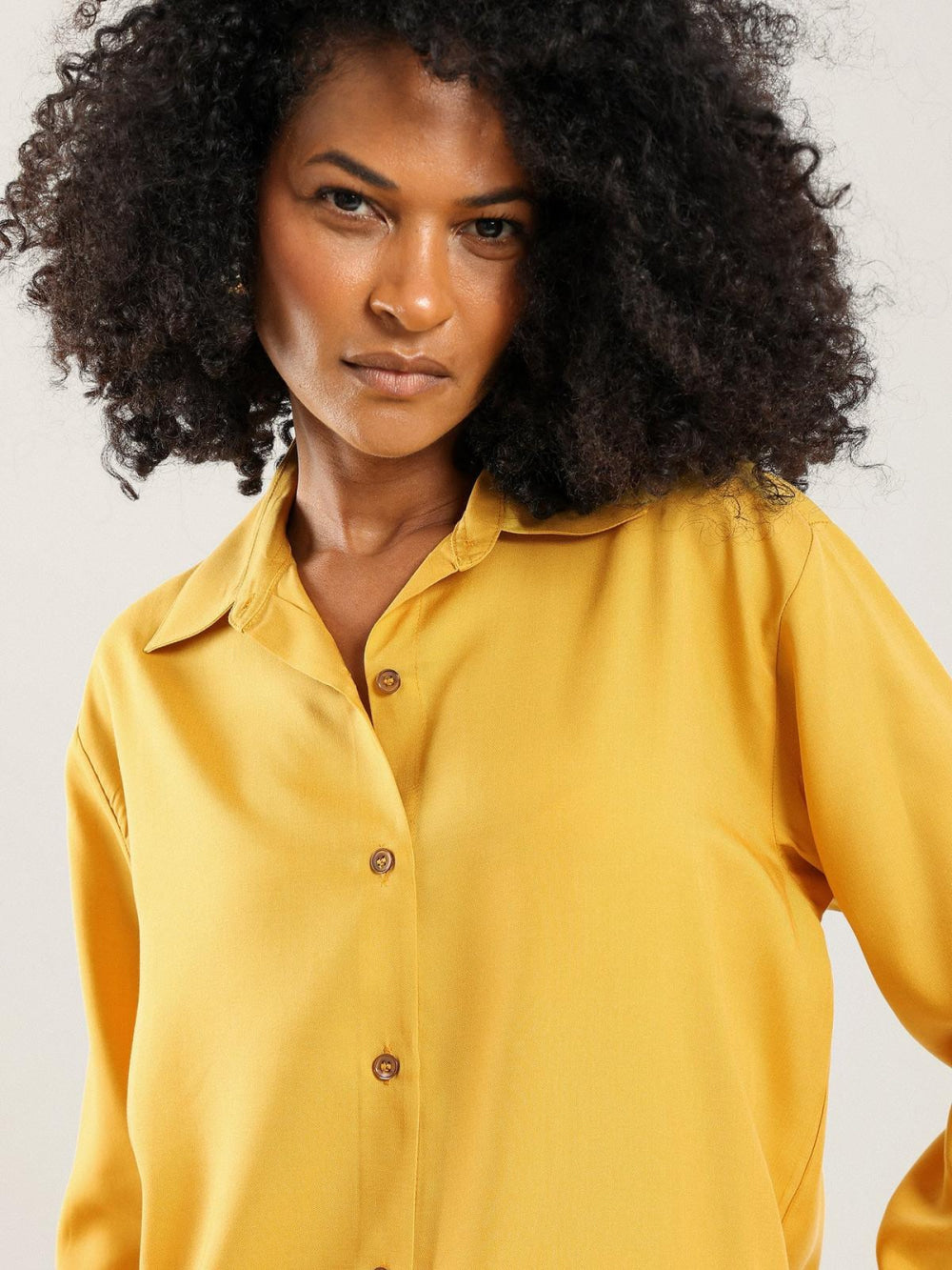 Tencel Button Up - Honey - Button Down Shirt