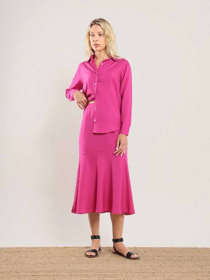 Tencel Flared Skirt - Bougainvillea - Skirt