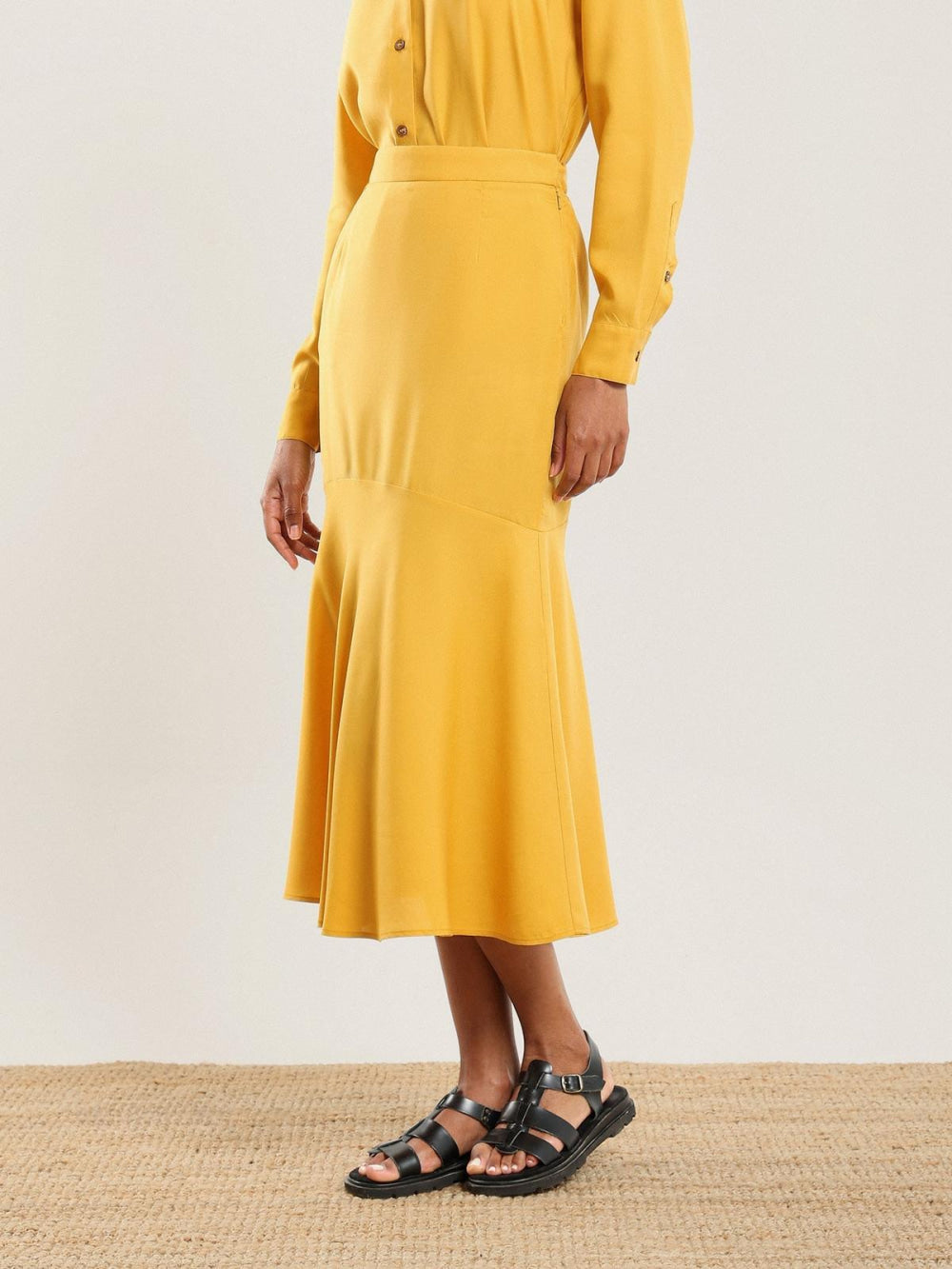 Tencel Flared Skirt - Honey - Skirt