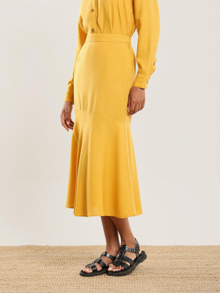 Tencel Flared Skirt - Honey - Skirt