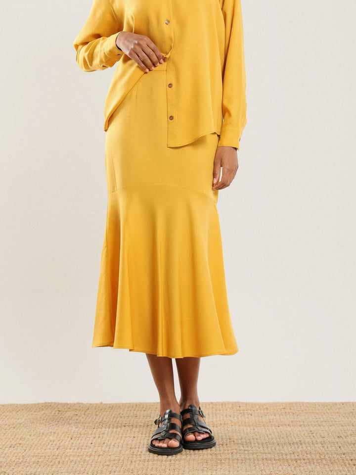 Tencel Flared Skirt - Honey - Skirt