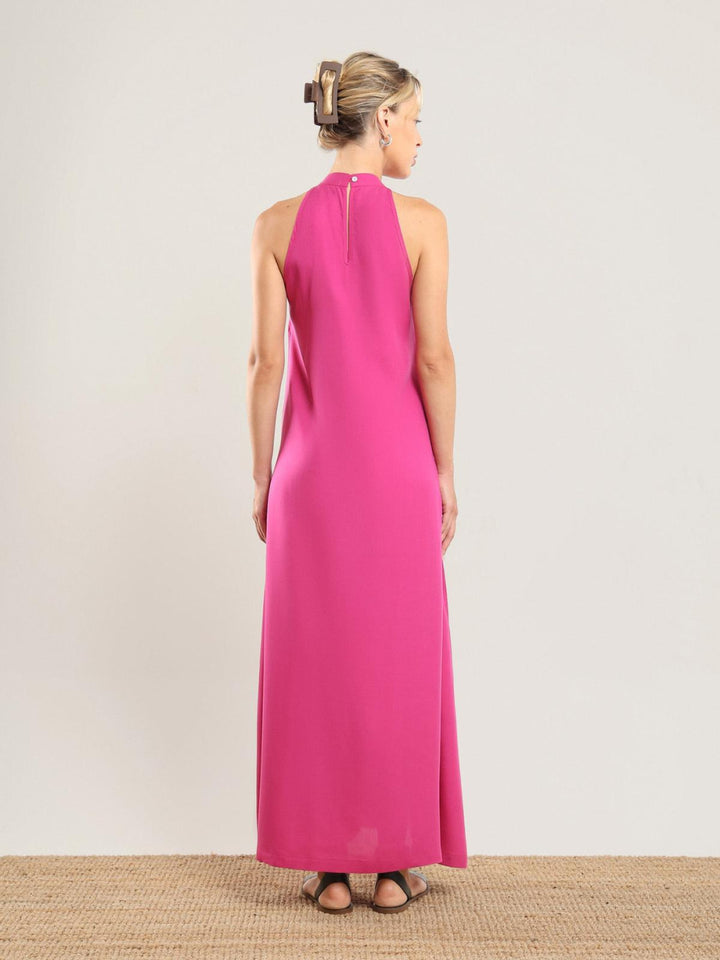 Tencel Halter Dress - Bougainvillea - Dresses