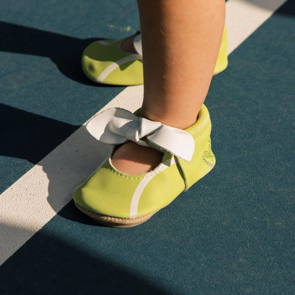 Tennis Match Knotted Bow Baby Shoe - ’Flats - Baby Kids Adult All’