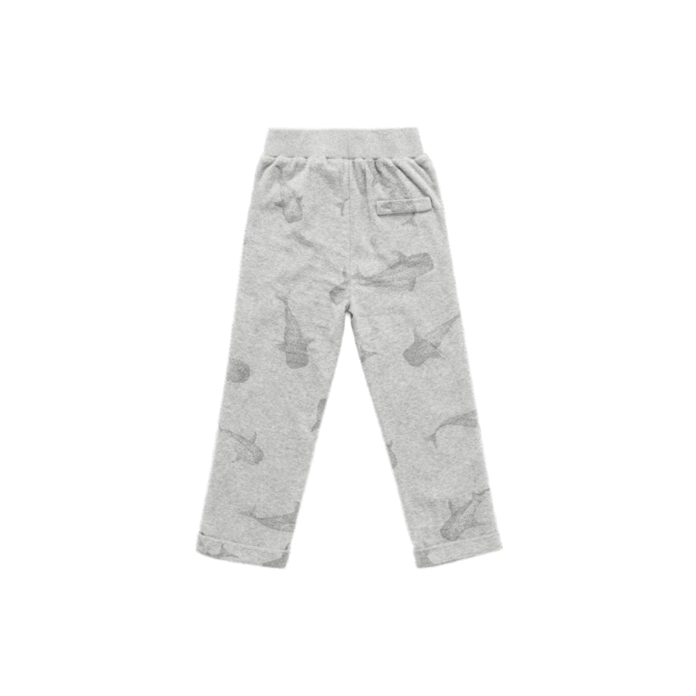 Terry Trousers - Heather Grey with Print - Trouser