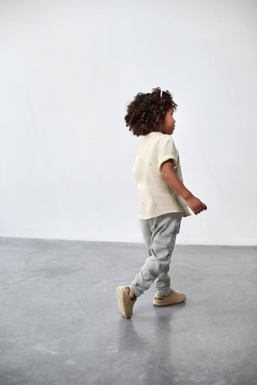 Terry Trousers - Heather Grey with Print - Trouser