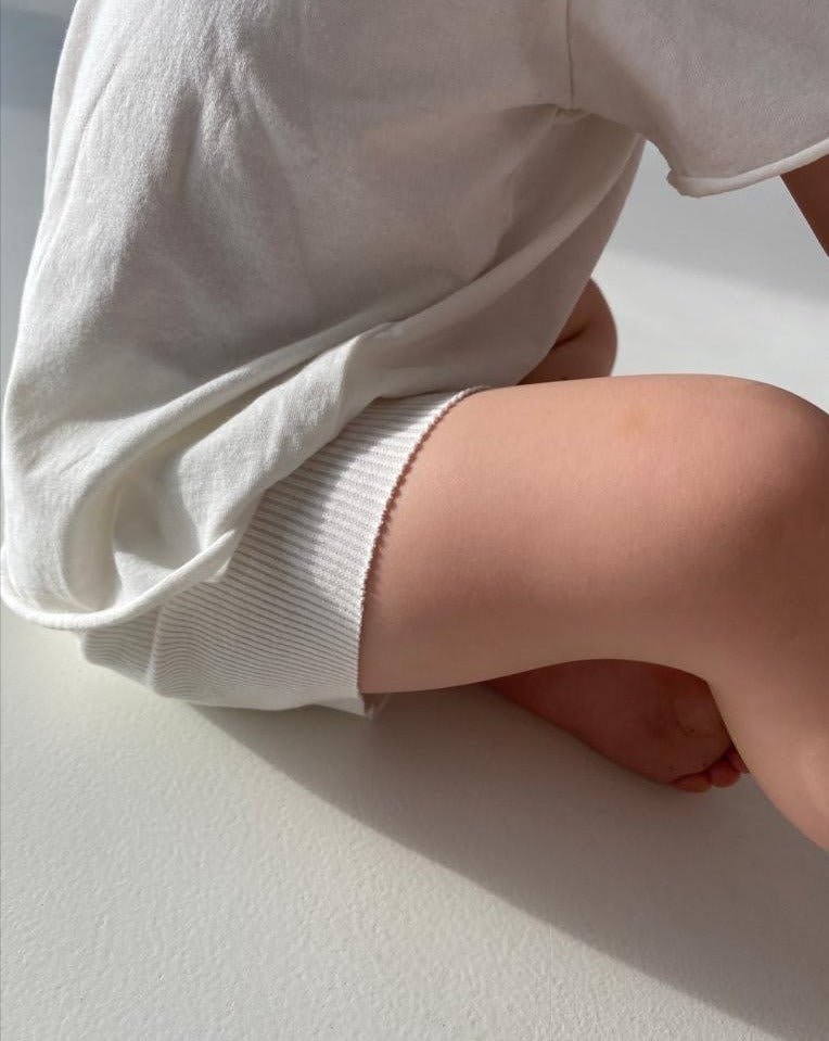 Rib Shorts - Natural White