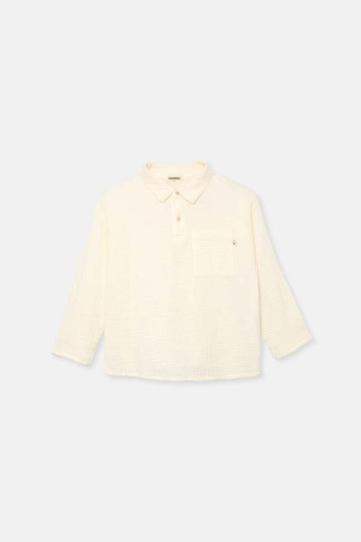 Textured Baby Shirt - Ivory - Shirt