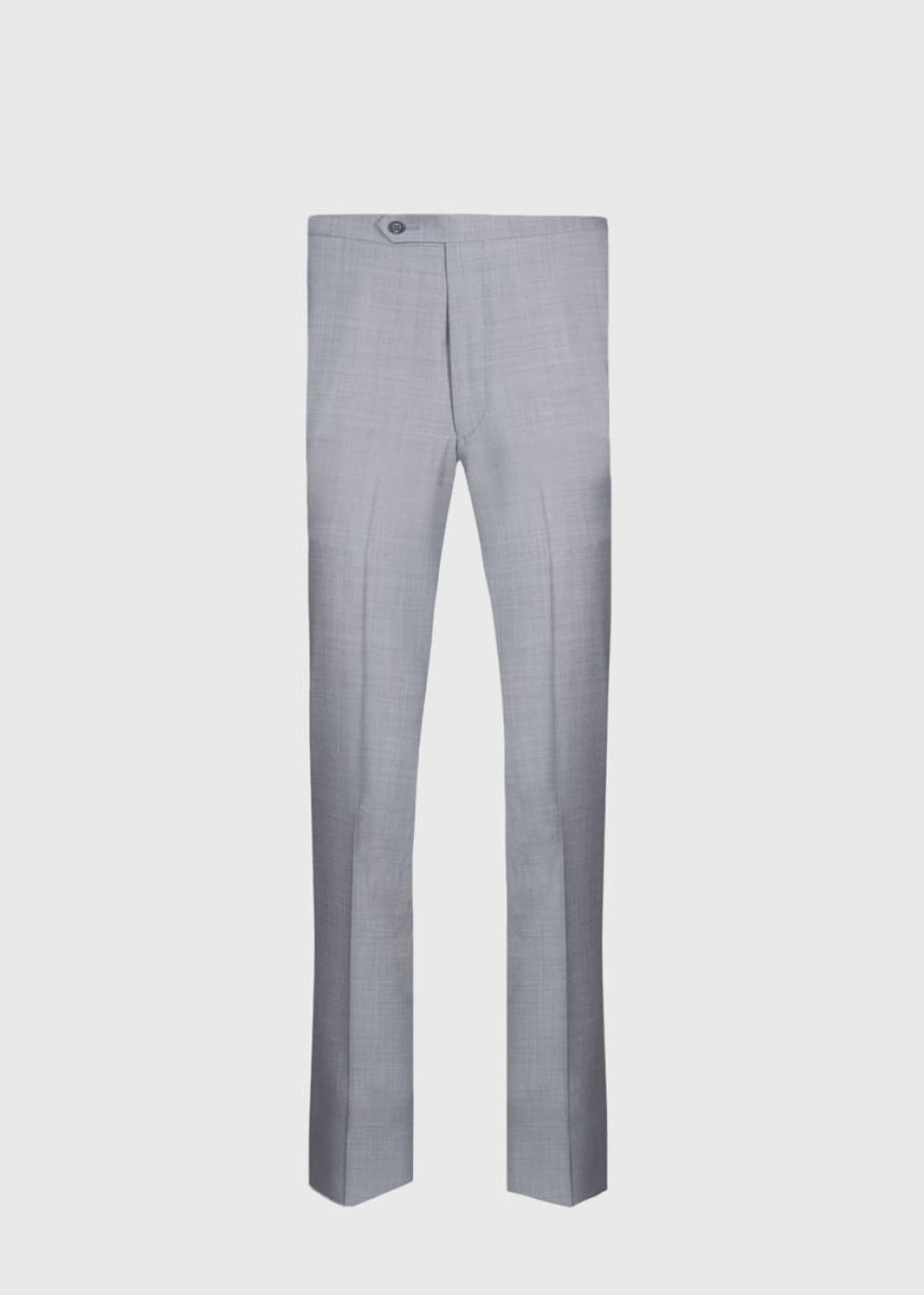Textured Solid Wool Suit - Light Grey - Suit
