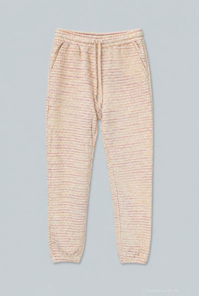 Textured Sweatpants - Cream Multi - Sweatpant