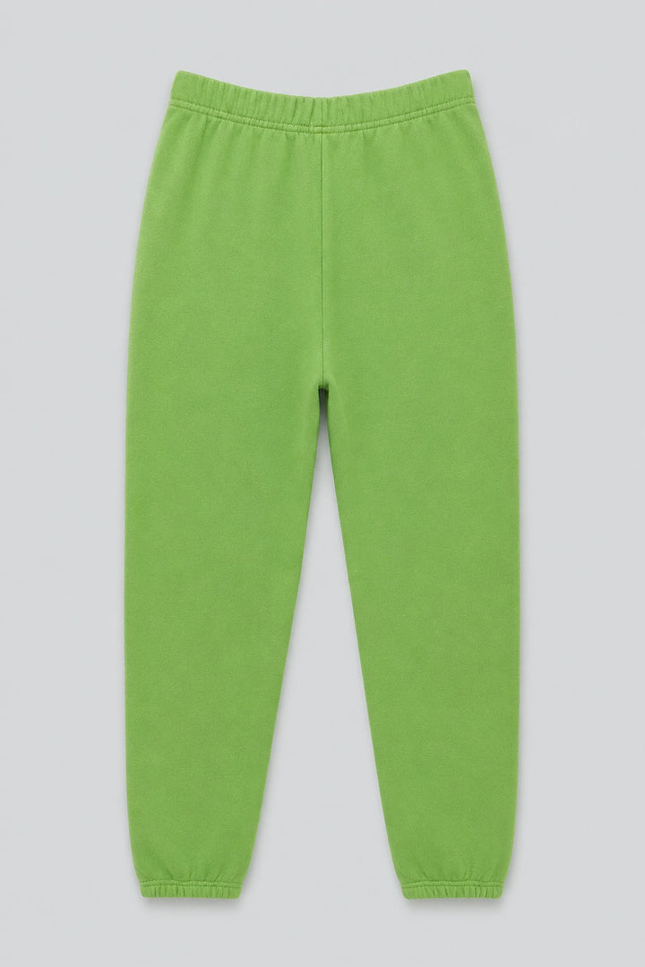 Classic Sweatpants With Contrast Stitch - Green