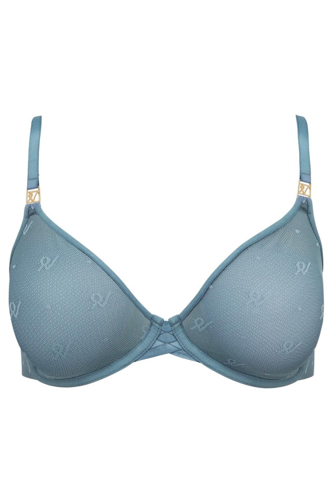 The Demi Bra in Logo Mesh - Mist - Bra