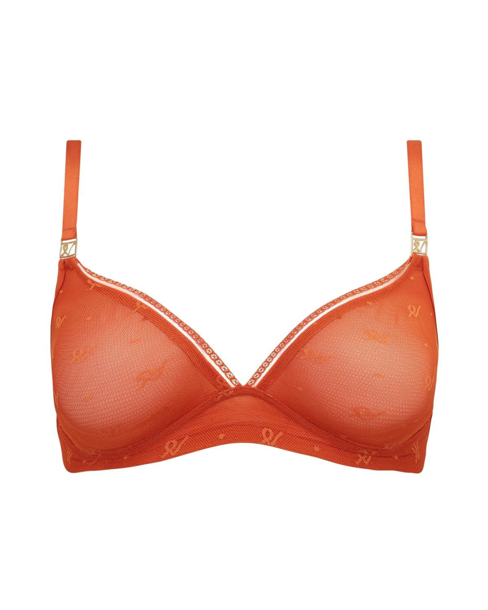 The Easy Does It Bralette Logo Mesh - Burnt Orange - 32D - Bra