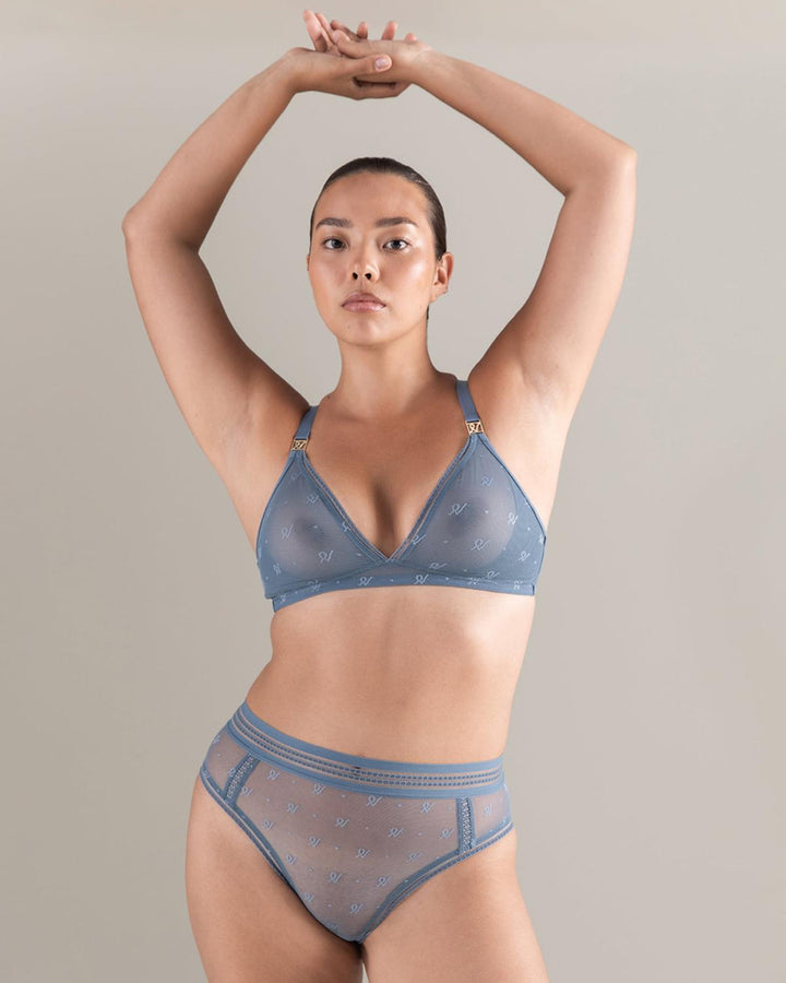 The Easy Does It Bralette Logo Mesh - Mist - 32D - Bra