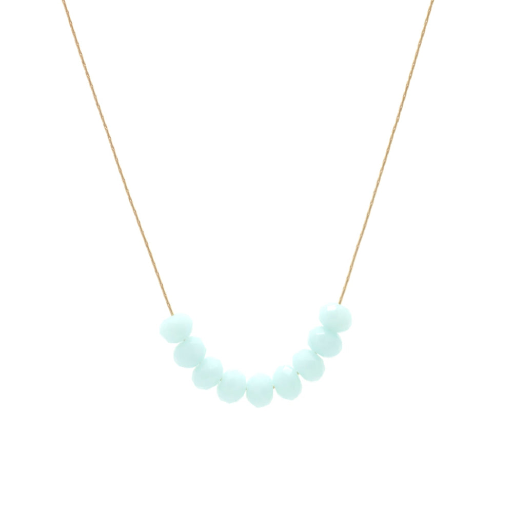 The Glims ~ Baby Blue - 18K Gold - One Size - Necklace