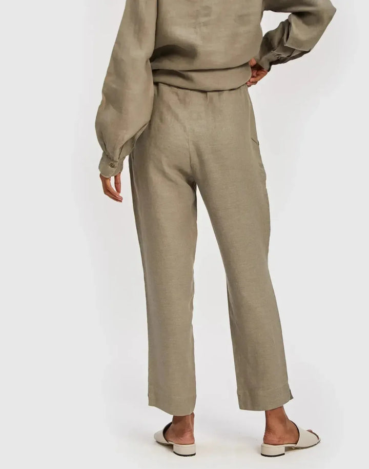 The Goes with Everything Dark Green Pant - Hemp Dark Green - Pants