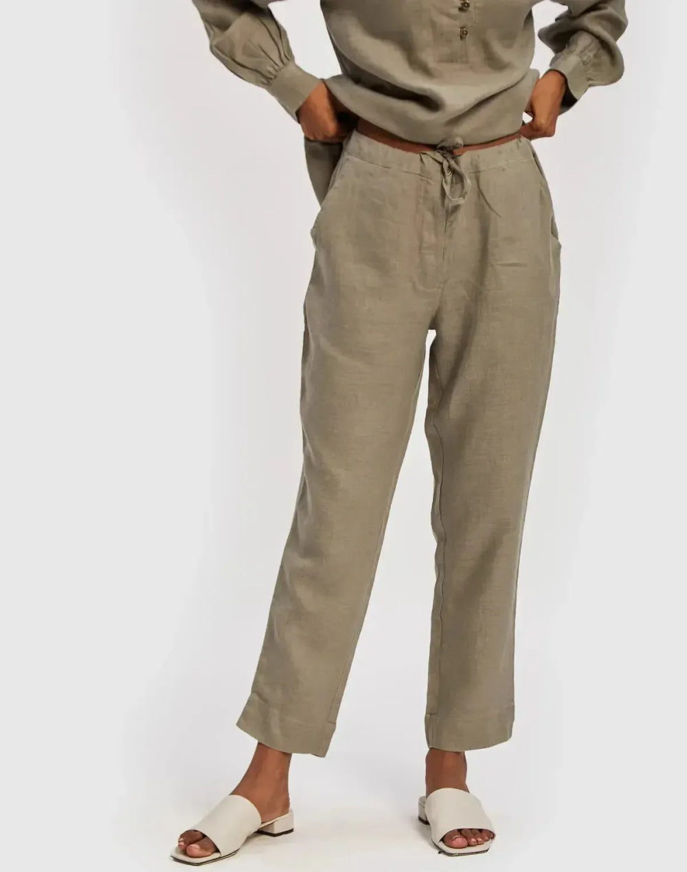 The Goes with Everything Dark Green Pant - Hemp Dark Green - Pants